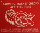 You can use your Farmer's Market Coupons at any Farmer's Market in Illinois if they have this sign